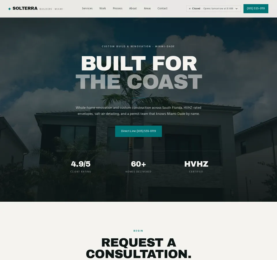 Solterra Builders website