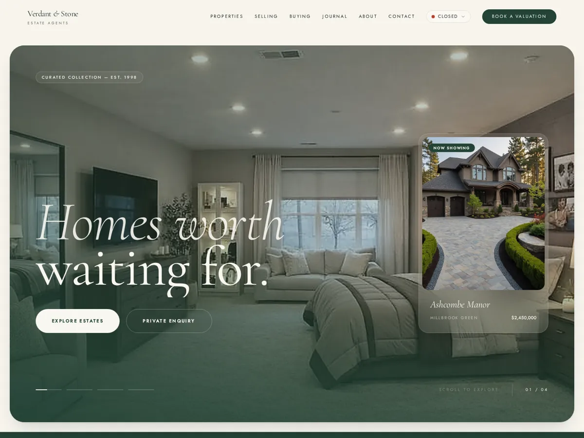Verdant Stone Real Estate website